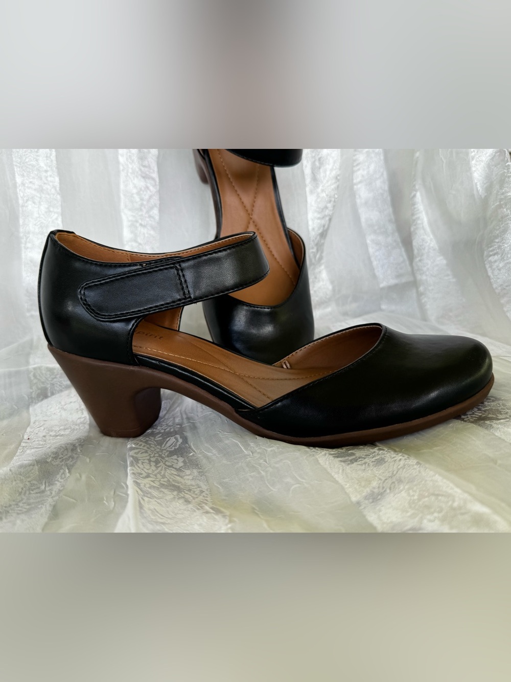 Easy Spirit Womens Clarice Closed Toe Ankle Strap D-Orsay Pumps Black Sz 8 Heels